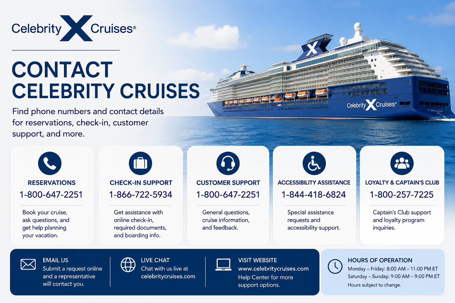 celebrity cruise phone number