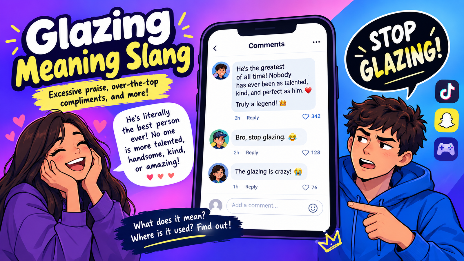 glazing meaning slang